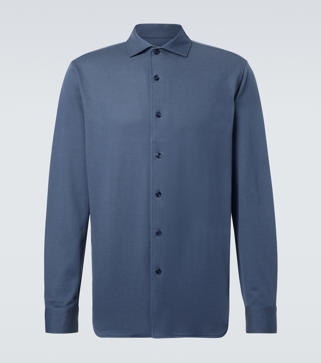 

Хлопковая рубашка Brioni, Sky Blue/Petroleum B