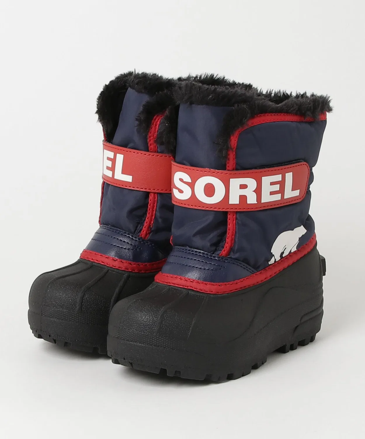 Детские ботинки Snow Commander бренда Sorel на молнии, цвет тёмно-синий