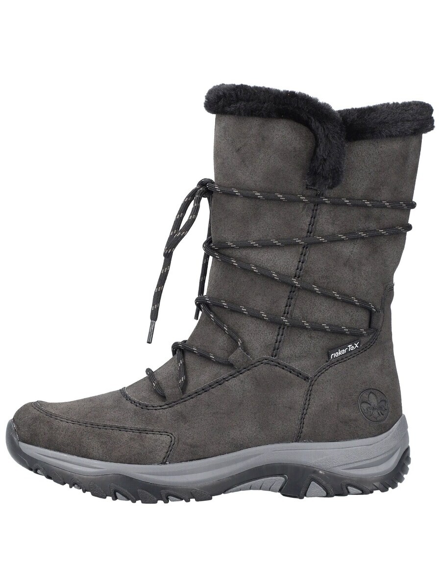 Зимние ботинки женские Rieker Snow Boots высокие с мехом, серый — фото 2