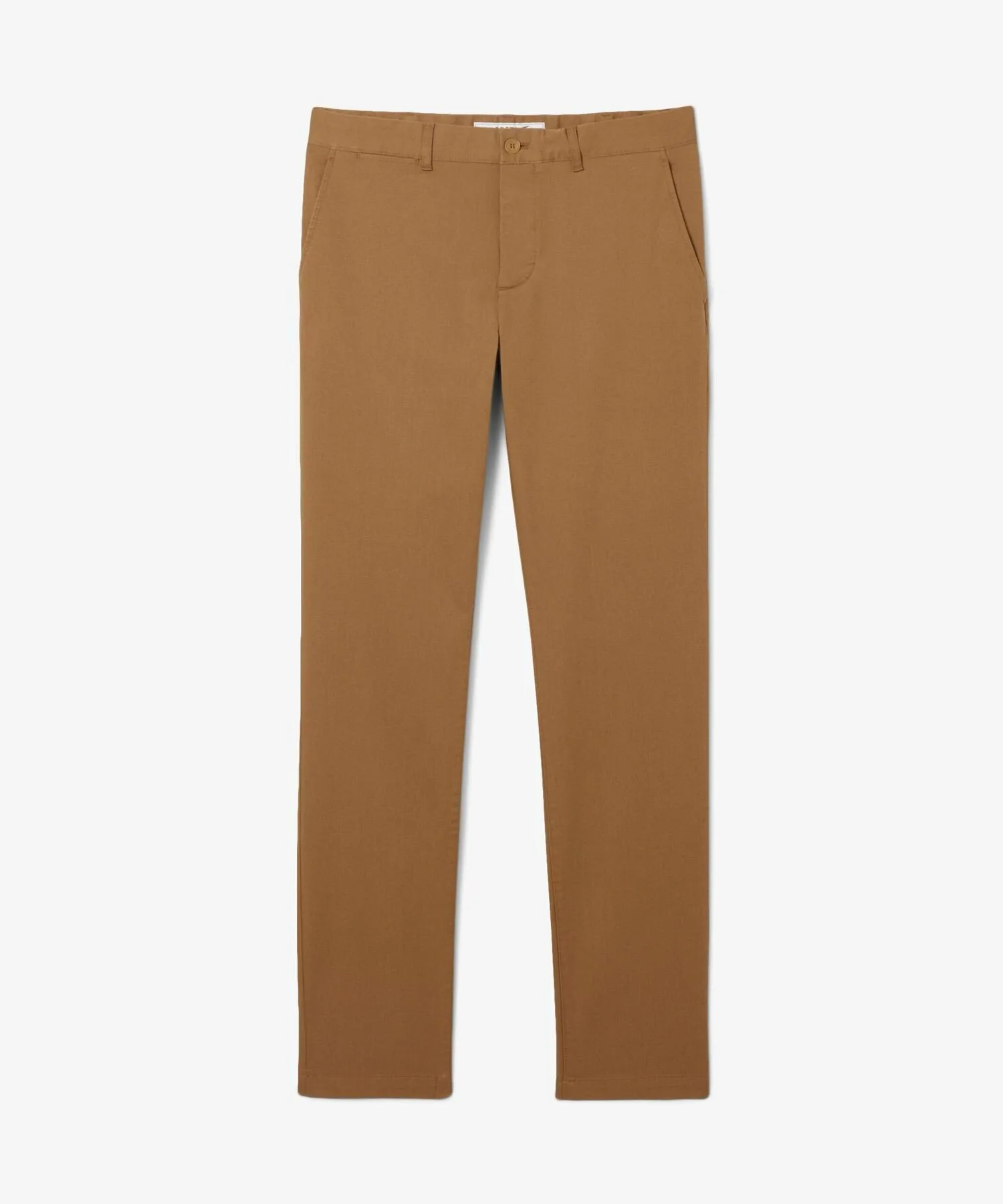 Узкие прямые эластичные брюки-чиносы LACOSTE, Camel — фото 4