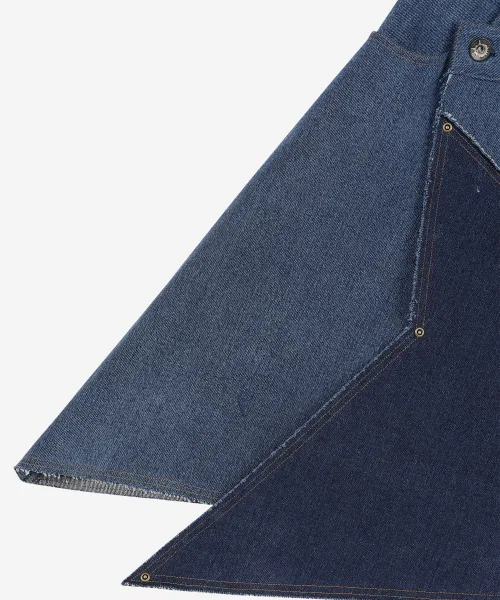 Женская юбка PROBLEMALLWAYS Mixed Denim Wrap Skirt — фото 4