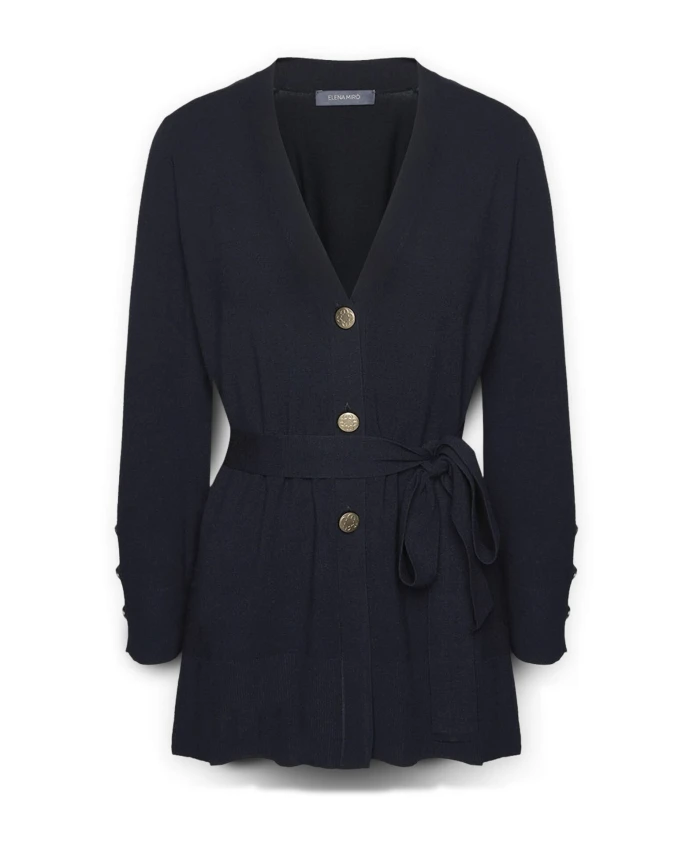 

Длинный кардиган с поясом Elena Mirã², синий