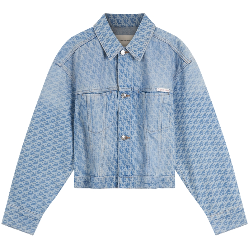 Calvin Klein Джинсовая куртка женская, X0S-Denim Light Blue — фото 4