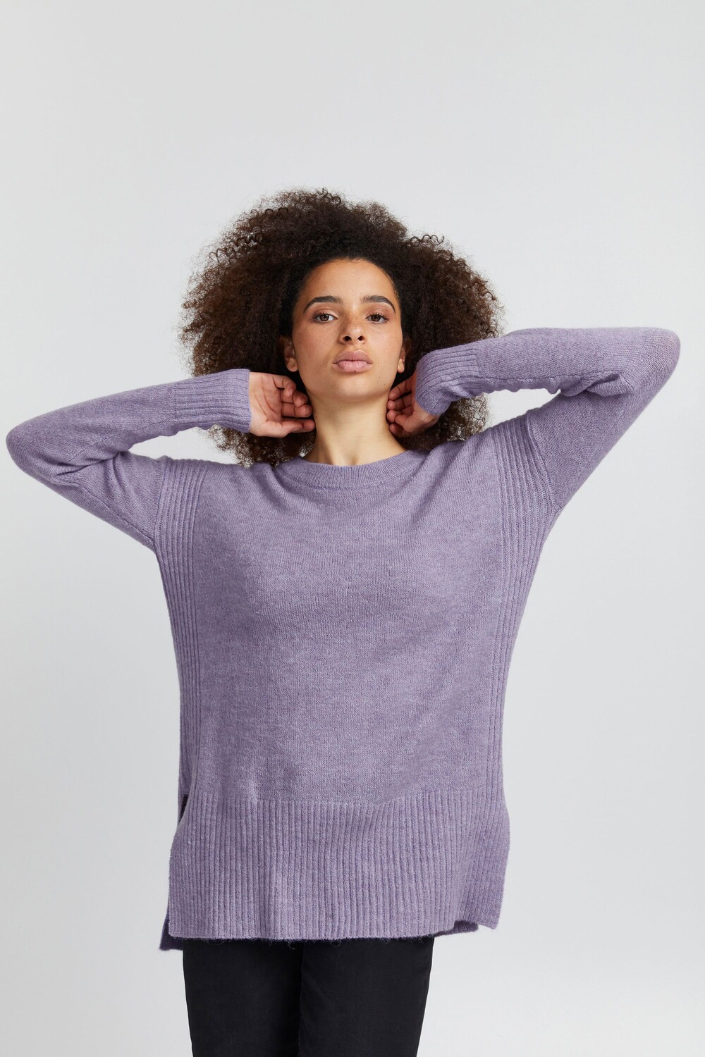 

Свитер ICHI Long IHKAMARA LONG LS 20116692, фиолетовый