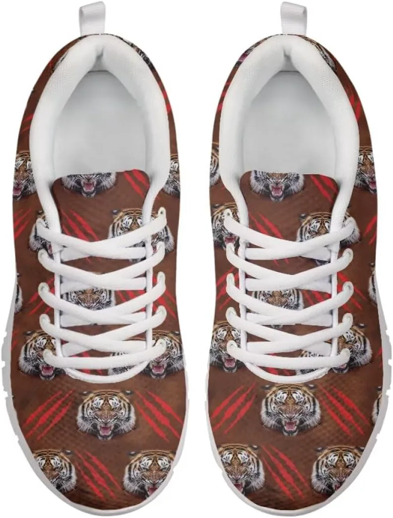 

AmzPrint Женские модные повседневные кроссовки с принтом, белой подошвой, для ходьбы, мужские и женские беговые кроссовки, размер 5,5-13,5