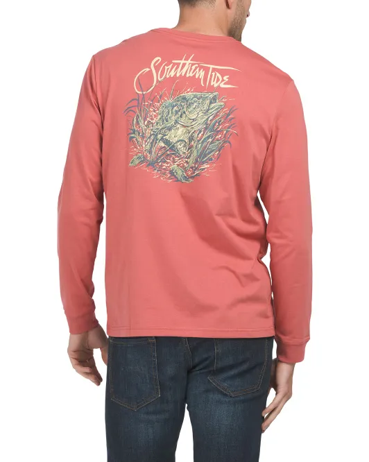 

Футболка для баса с длинными рукавами и волнорезом Southern Tide, коралловый