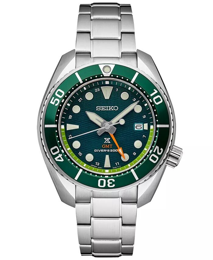 

Мужские часы Prospex Sea Sumo Solar GMT с браслетом из нержавеющей стали, 45 мм Seiko
