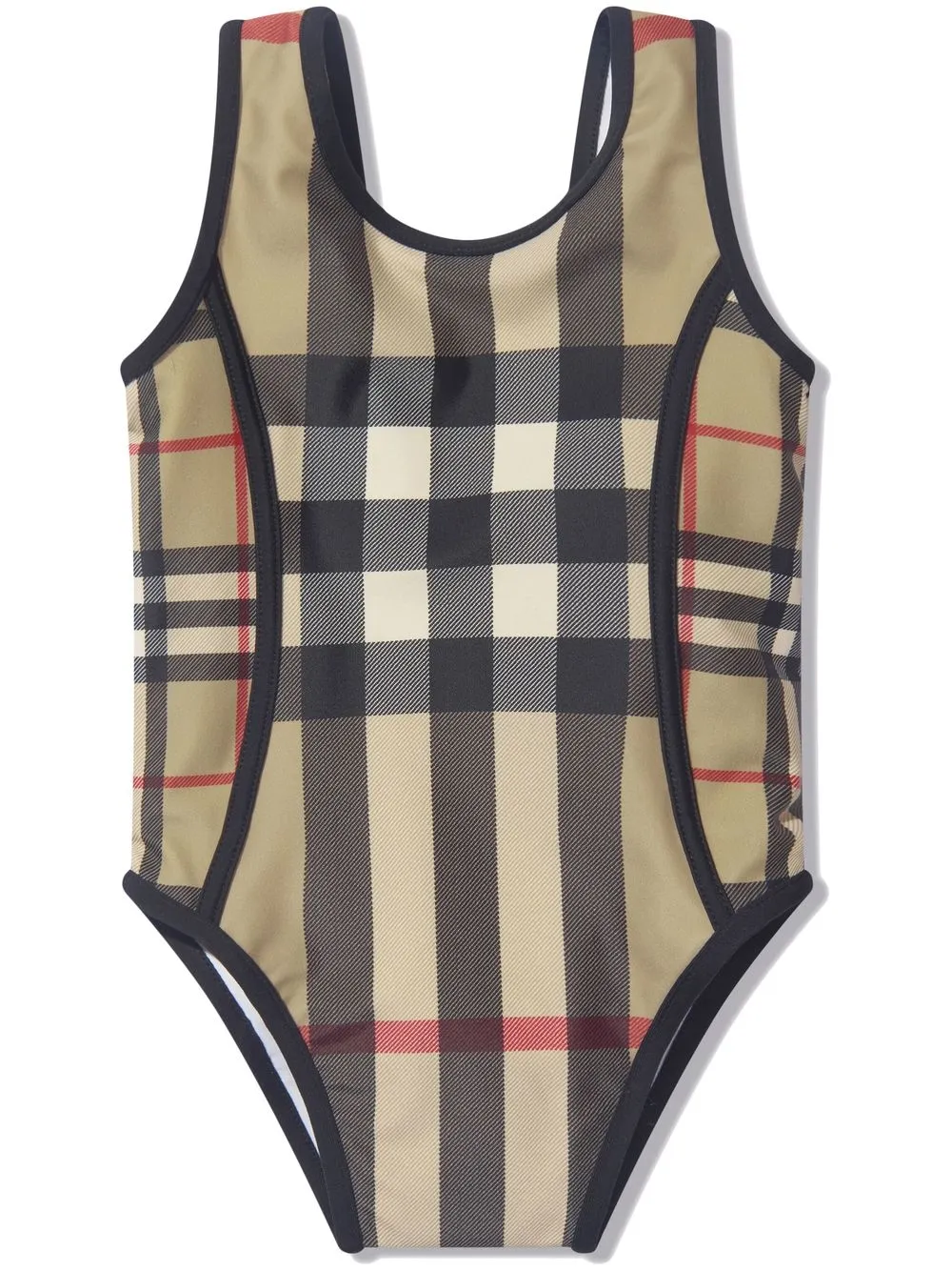 

Купальник в клетку Contrast Check BURBERRY KIDS, коричневый