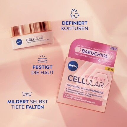 Крем для лица SPF NIVEA Многофункциональный дневной антивозрастной Cellular Expert Lift с увлажняющим кремом — фото 2