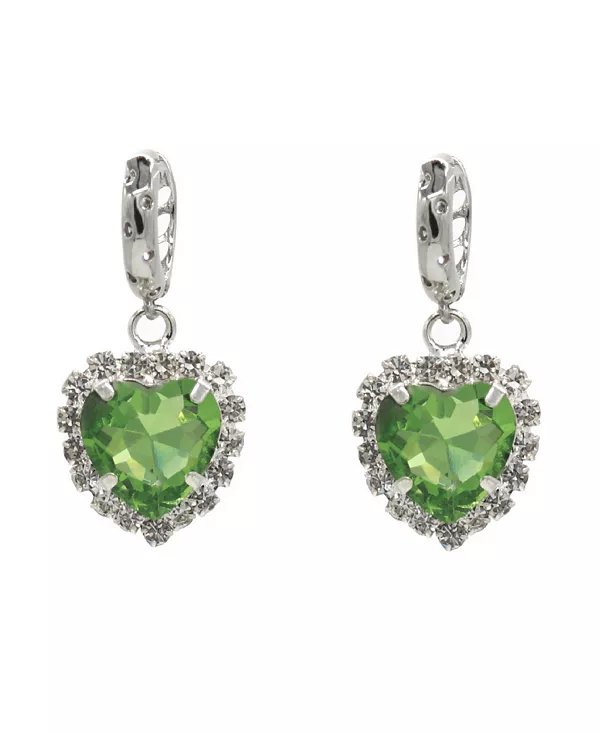 

Серьги с подвеской в виде зеленого сердца 1,3 дюйма Velvet Luna, green