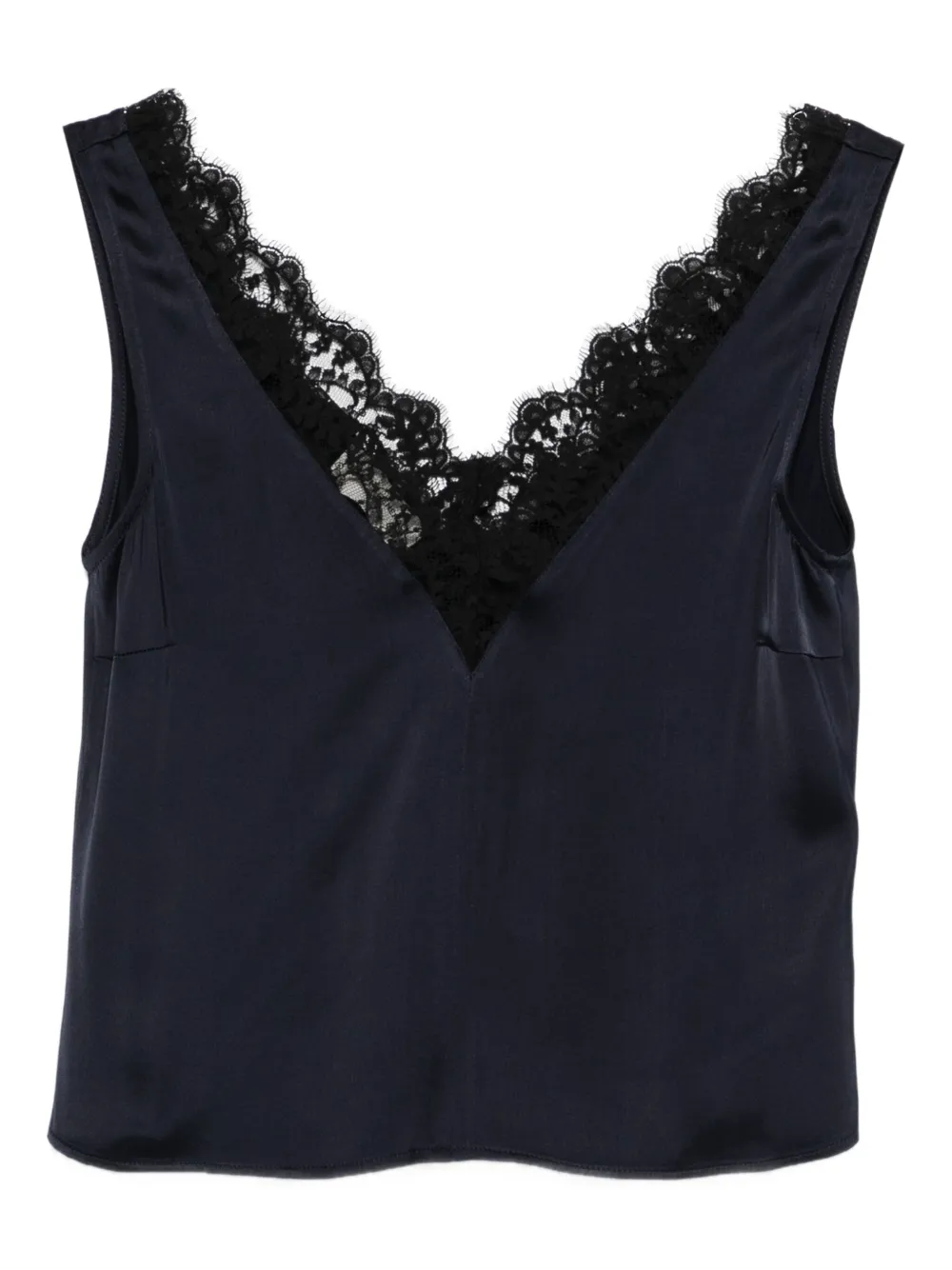 

Топ Liana с V-образным вырезом и кружевной отделкой Officine Generale, черный