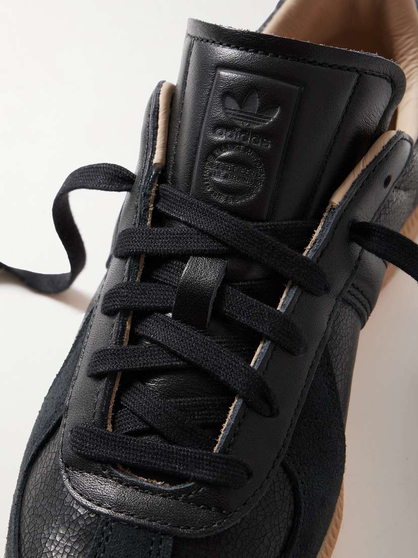 Кроссовки BW Army Lux из потрескавшейся кожи с замшевой отделкой Adidas Originals, черный — фото 4