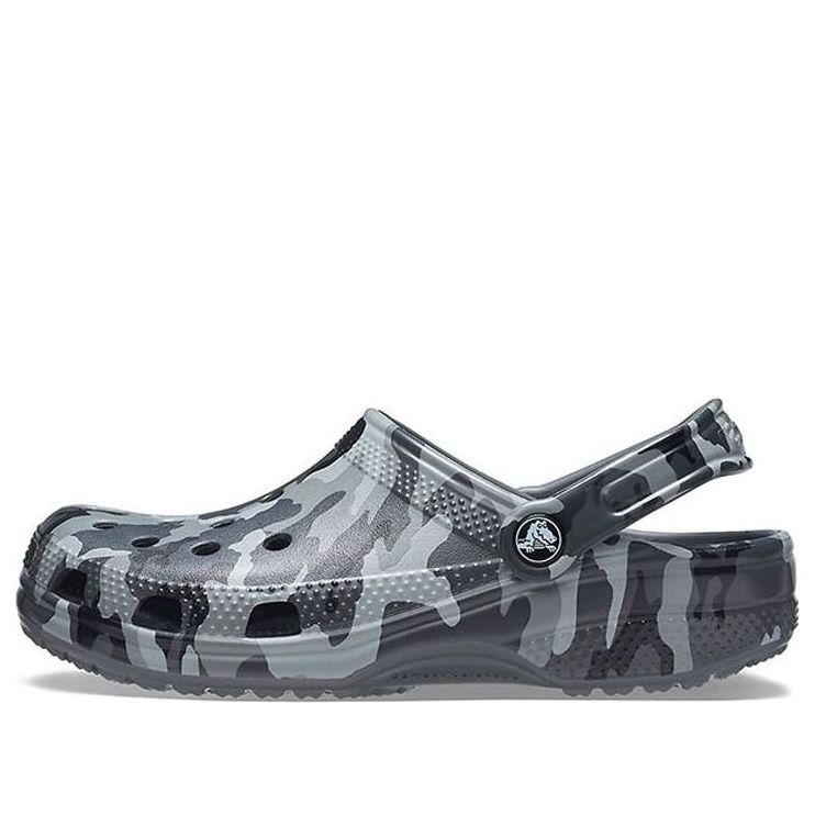 

Сандалии Crocs Beach Sandals Gray Camouflage Unisex, серый