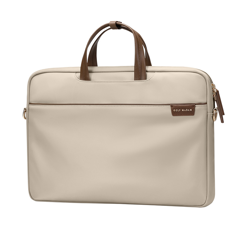 

Портативная тканевая сумка-портфель для ноутбука обычная женская разноцветная GOLF, абрикосовая