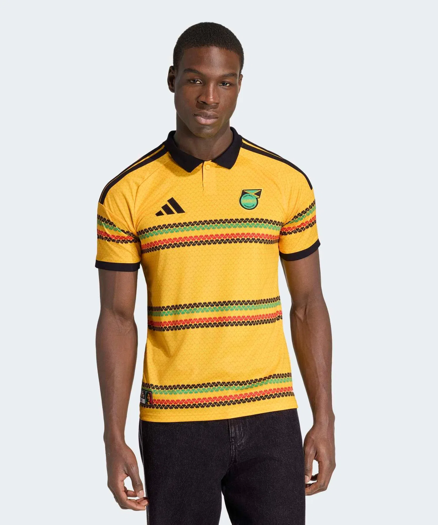 Мужская футболка Adidas Jamaica 26 × Bob Marley домашняя, жёлтая