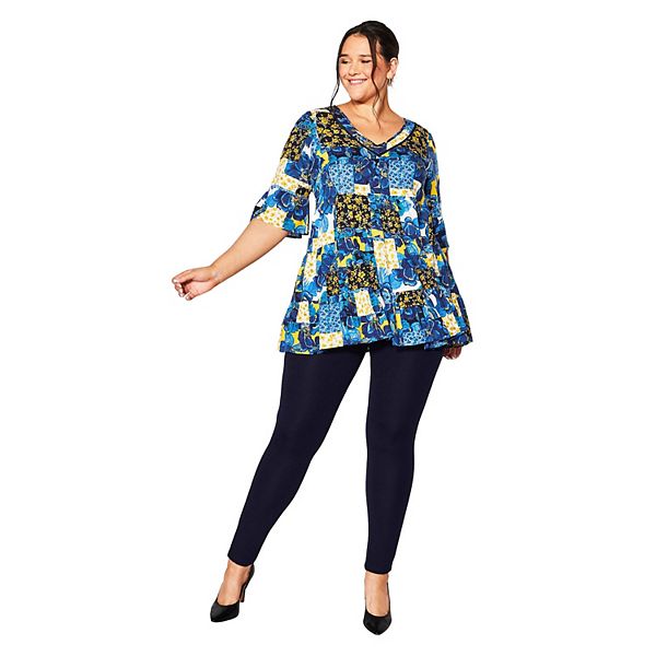 

Женские брюки плюс сайз на резинке Avenue, Navy