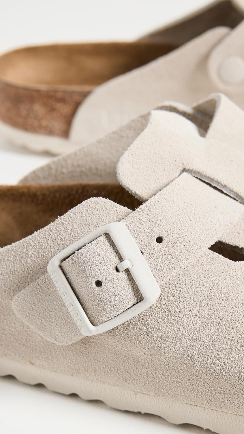 Мужские сабо Birkenstock Boston с мягкой стелькой, белый — фото 4