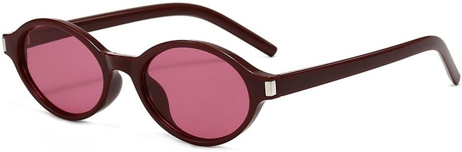 

Модные маленькие овальные солнцезащитные очки для женщин, защита от УФ-излучения UV400, ретро-панк, мужские солнцезащитные очки с леопардовым принтом, синие солнцезащитные очки SKFGNX, Dark Red Rose Red