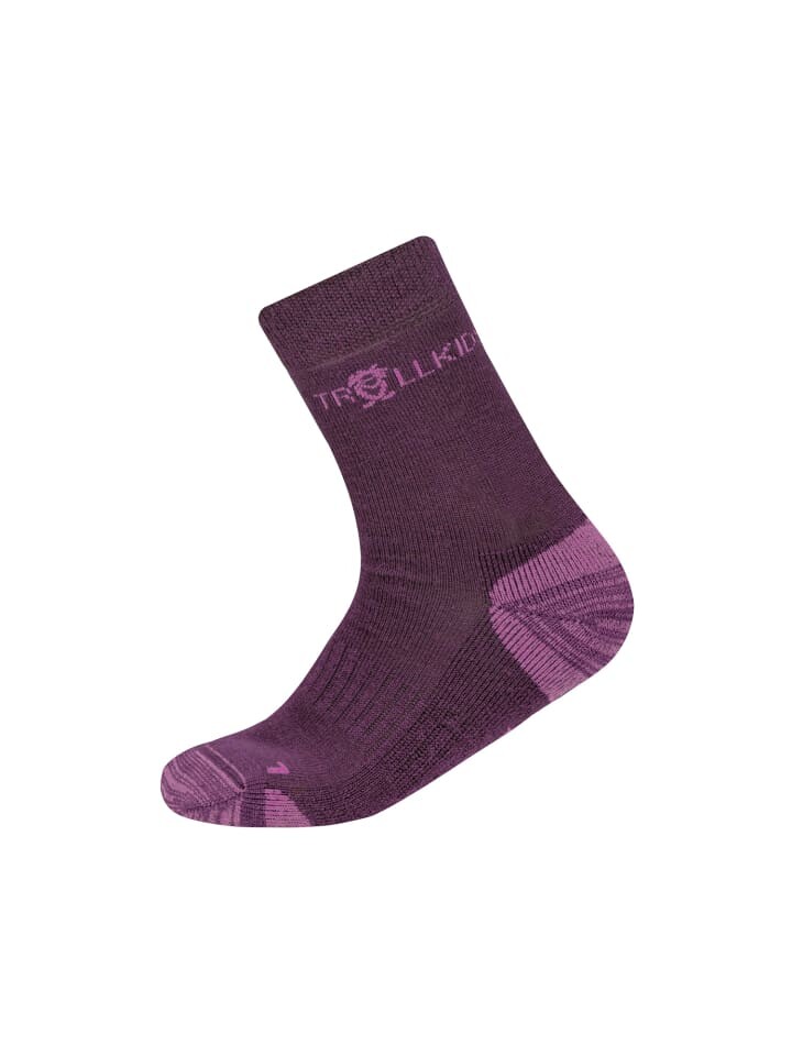 

Носки Trollkids Wandersocken Preiskestolen, цвет plum
