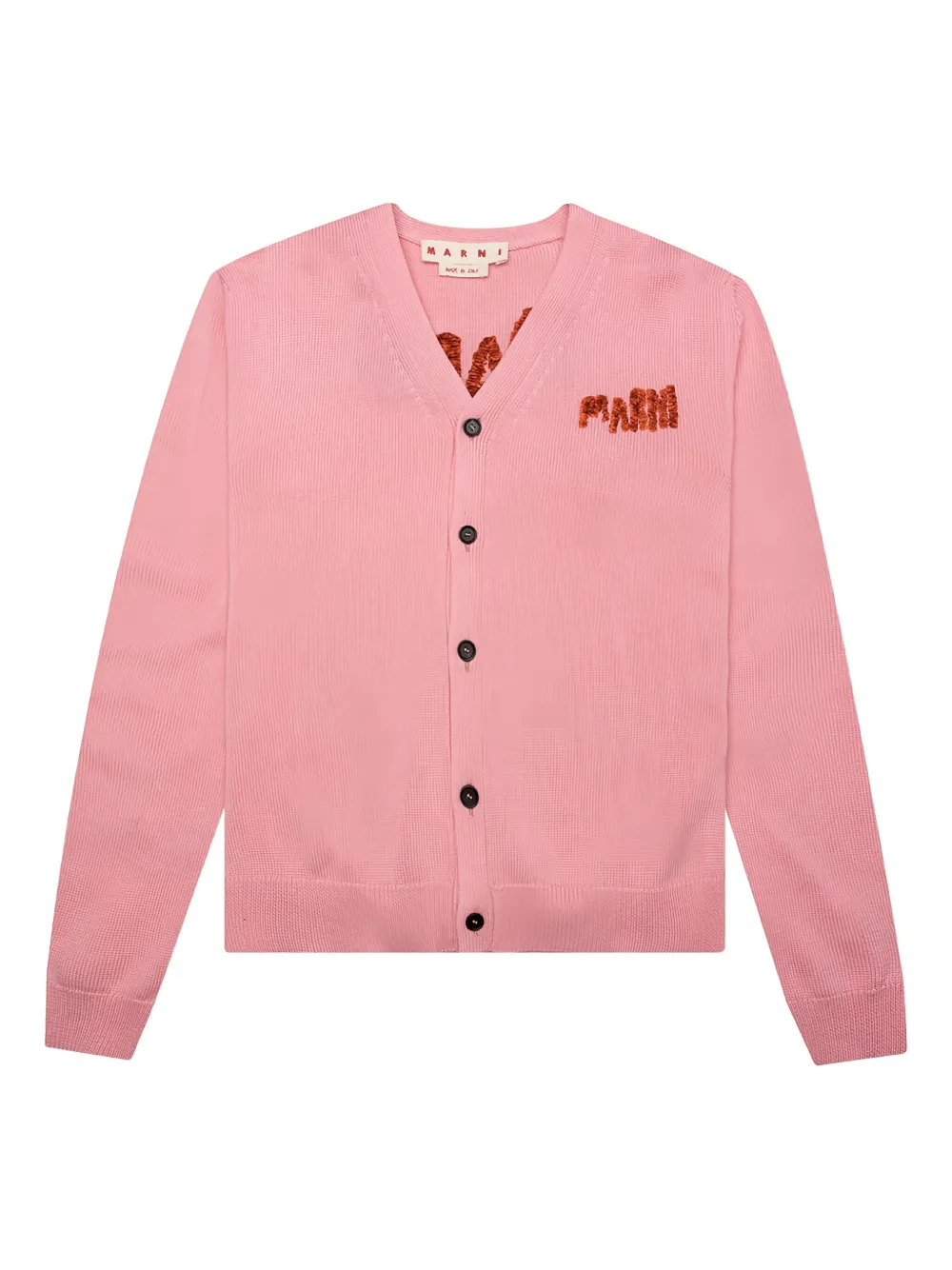 

Кардиган с вышитым логотипом Marni, розовый