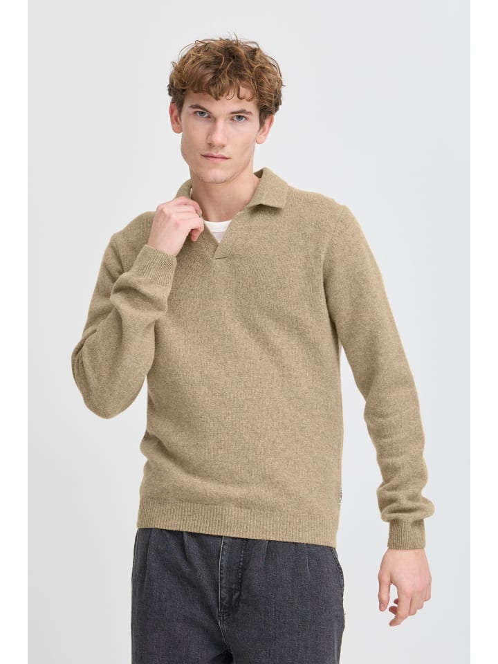 

Свитер CFKARL LAMBSWOOL POLO KNIT бежевого цвета CASUAL FRIDAY