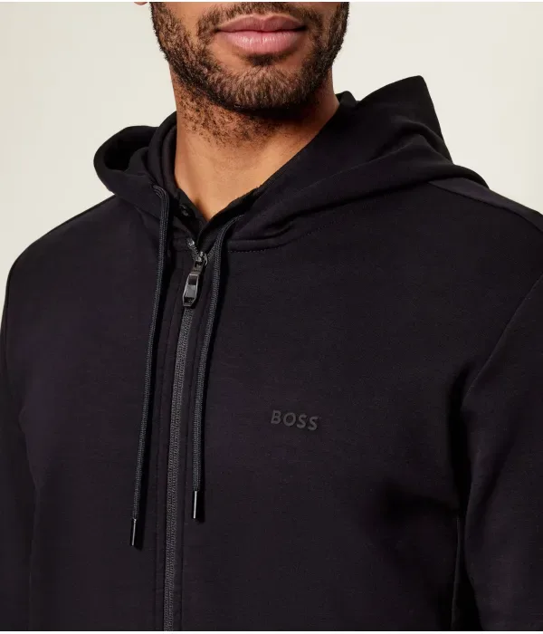 Обвисшая толстовка regular fit Boss Green, черный — фото 4