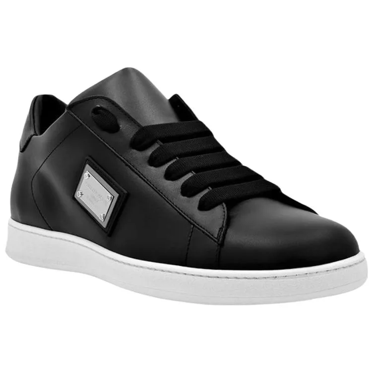 PHILIPP PLEIN Кроссовки скейтерские мужские low top из кожи коровы черные — фото 4