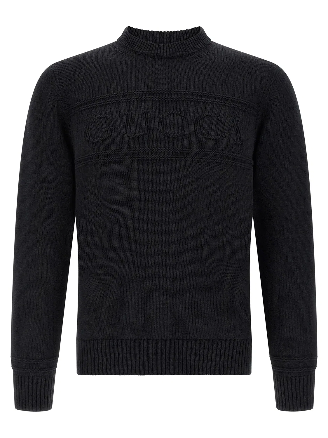Джемпер с интарсией GUCCI, черный
