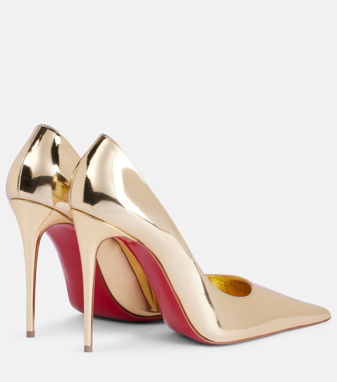 Туфли Kate Max из зеркальной кожи Christian Louboutin, золотой — фото 2