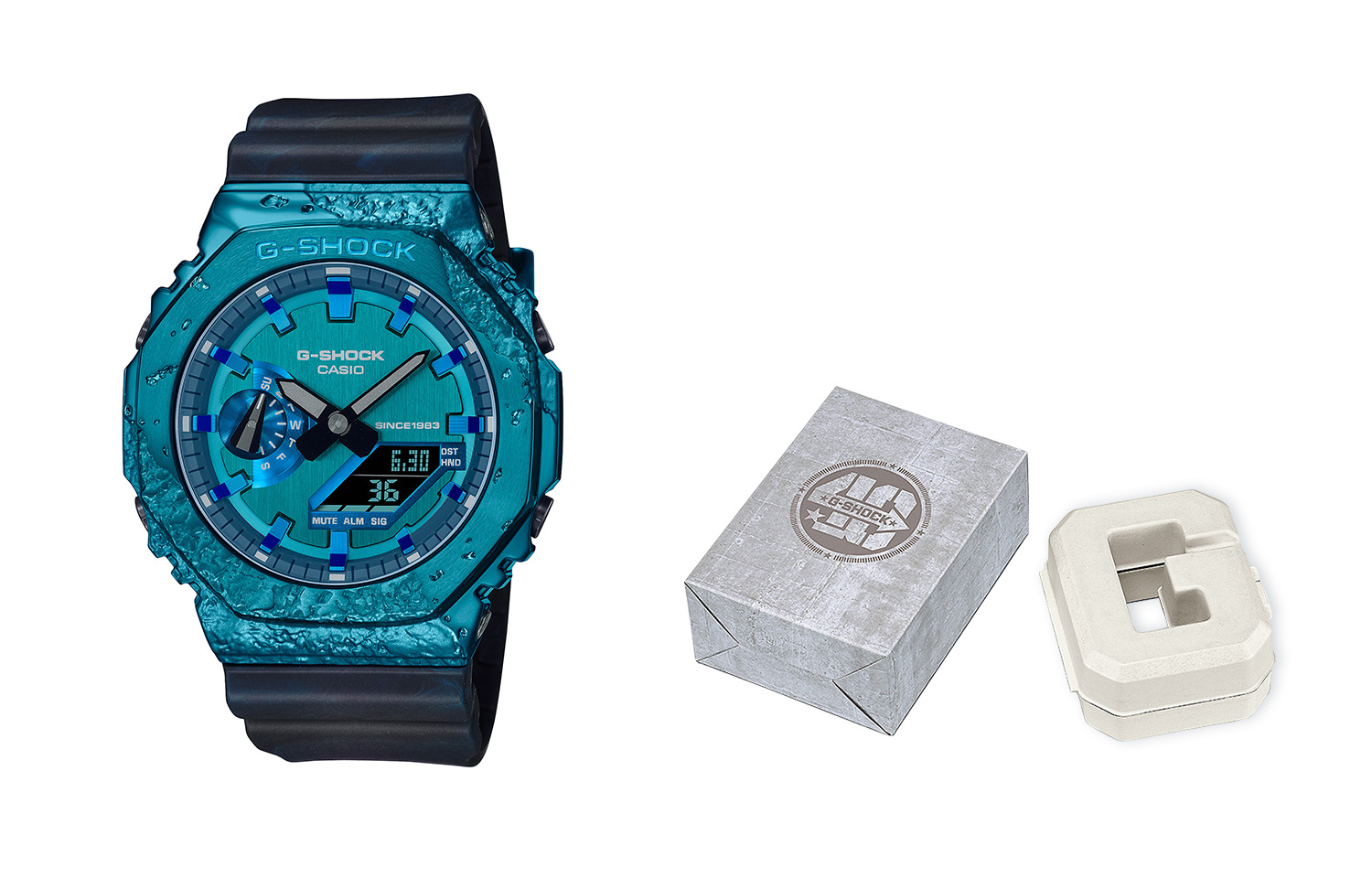 

CASIO Часы унисекс Full Metal Series синего цвета