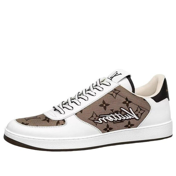 

Кроссовки rivoli sneakers 'white with vintage monogram' Louis Vuitton, белый