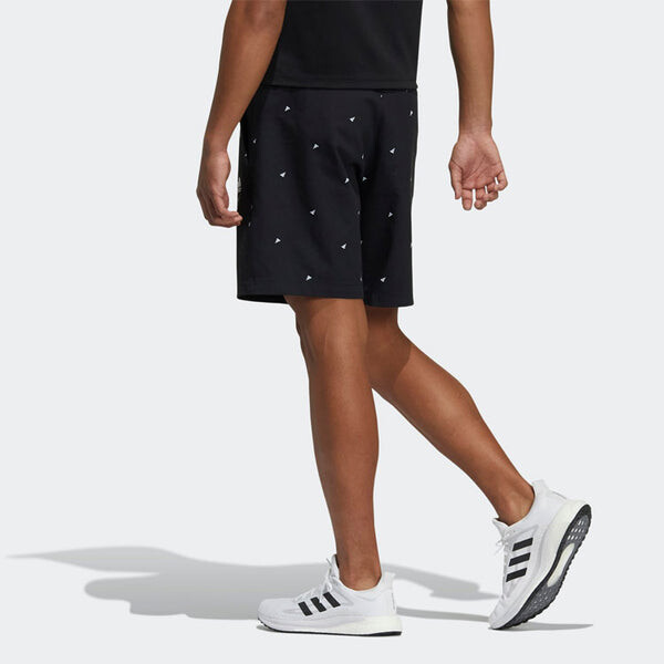 Шорты fi short aop logo printing athleisure casual sports shorts black Adidas, черный — фото 4