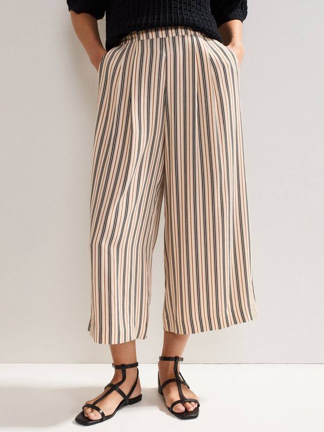 

Брюки-кюлоты с принтом "малая полоска" Phase Eight, Black/Ivory