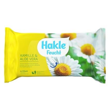 

HAKLE Туалетная бумага с ромашкой и алоэ вера, влажная, 42 листа Hakle Feucht