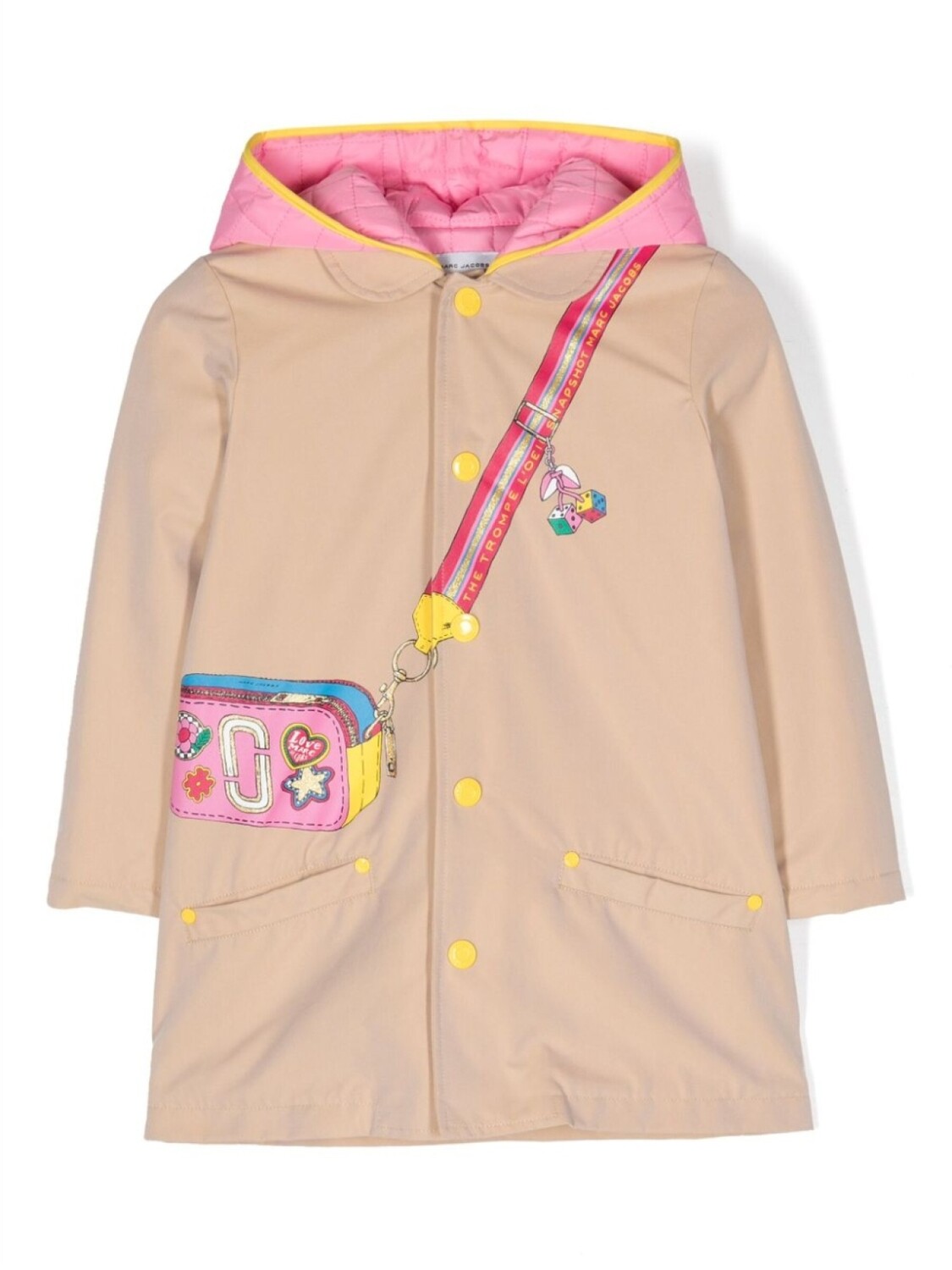 

Marc Jacobs Kids тренч с принтом Snapshot, нейтральный цвет