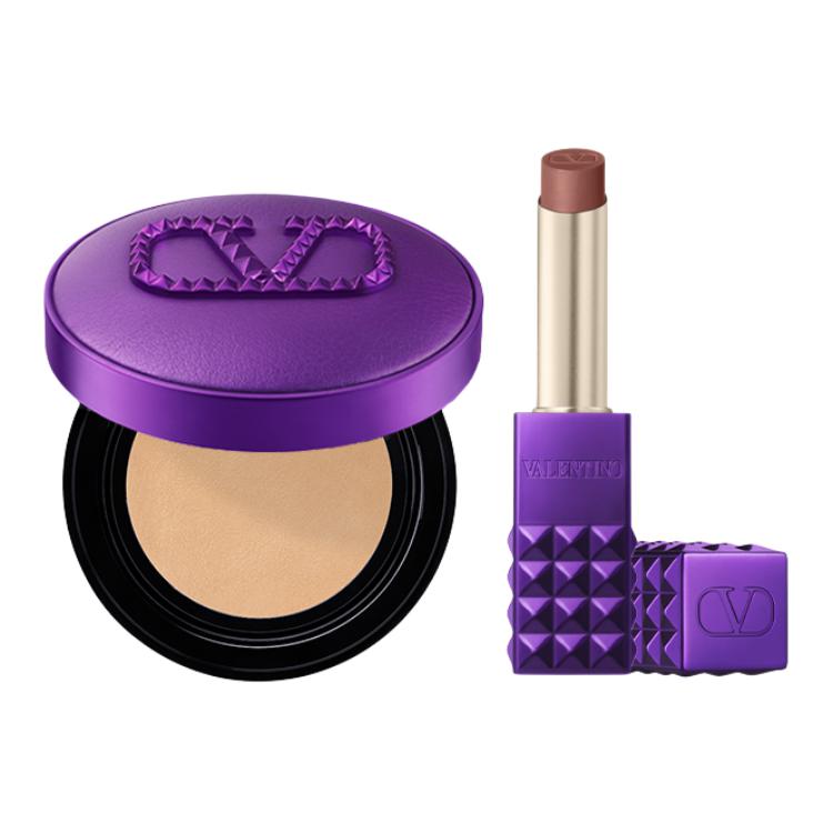 

Valentino Wild Purple водянистый легкий макияж наборы легко растушевываются стойкие без эффекта маски 2,3г+12г