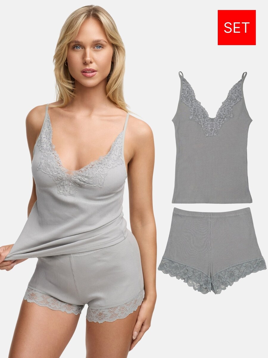 

Короткий пижамный комплект Tazzio F909, антрацит