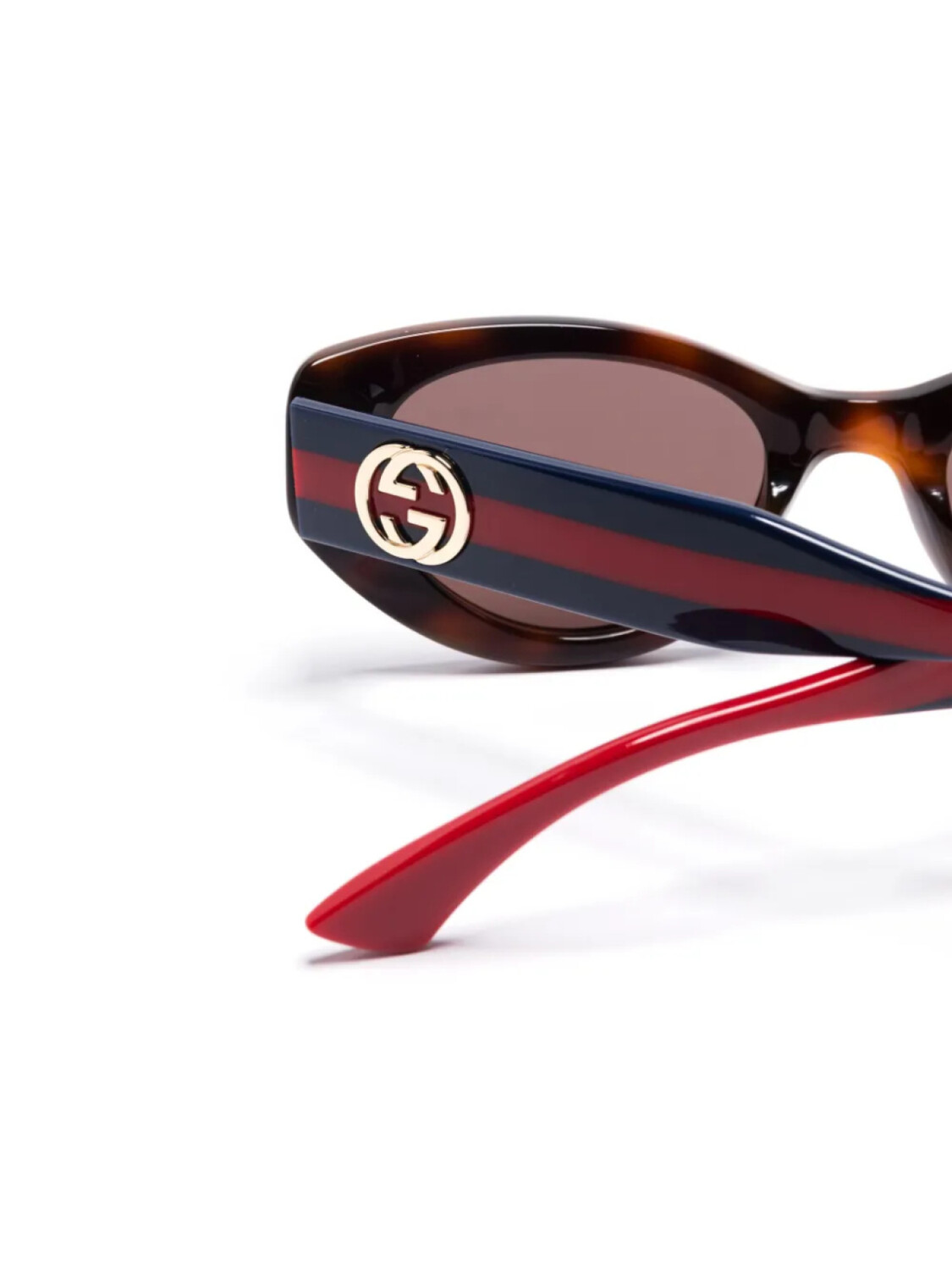 Gucci Eyewear солнцезащитные очки в оправе 'кошачий глаз', коричневый — фото 3