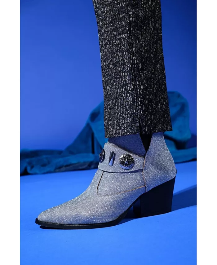 Ботинки Kenda с пряжкой и блочным каблуком Prologue Shoes, серебряный — фото 4