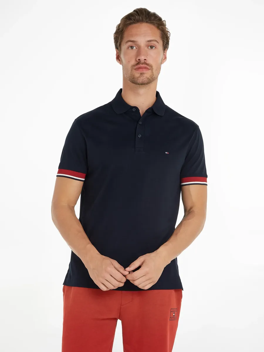 

Рубашка-поло Tommy Hilfiger "INTERLOCK SLEEVE DETAIL REG POLO", цвет Desert Sky