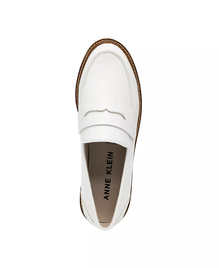 Женские лоферы Emmylou на массивной подошве Anne Klein, белый — фото 4