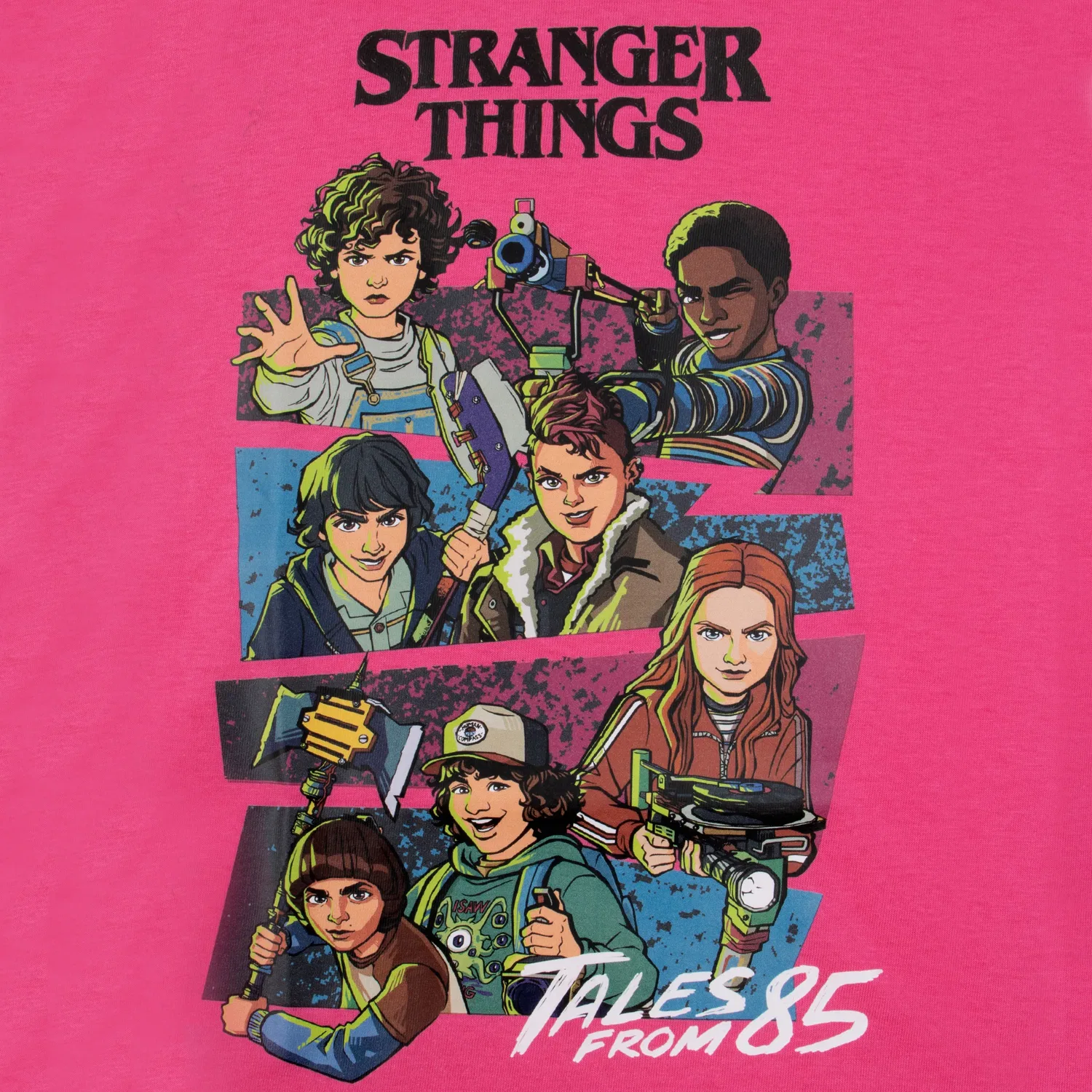 Футболка с группой Stranger Things для девочек Stranger Things, розовый — фото 3
