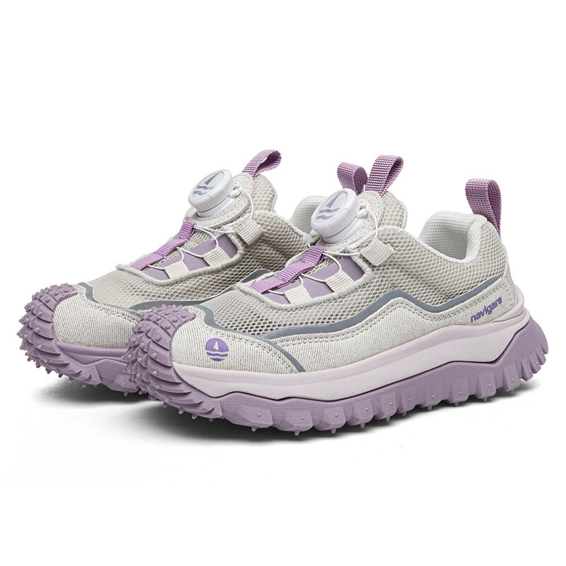 Кроссовки NAVIGARE Kids Lifestyle Shoes Kids Low-top Beige/Purple, фиолетовый — фото 3