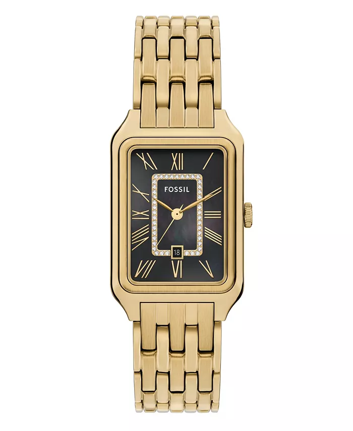 

Женские часы Raquel с тремя стрелками и датой в золотистом корпусе из нержавеющей стали, 26 мм Fossil