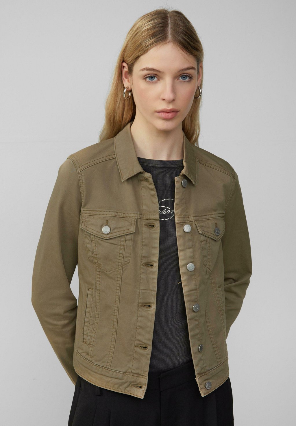 

Джинсовая куртка COLOURDENIMJACKE QS, темно-зеленый