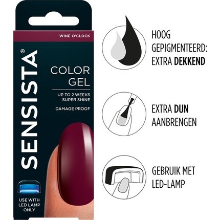

Sensista Color Gel Wine O'Clock - Темно-красный