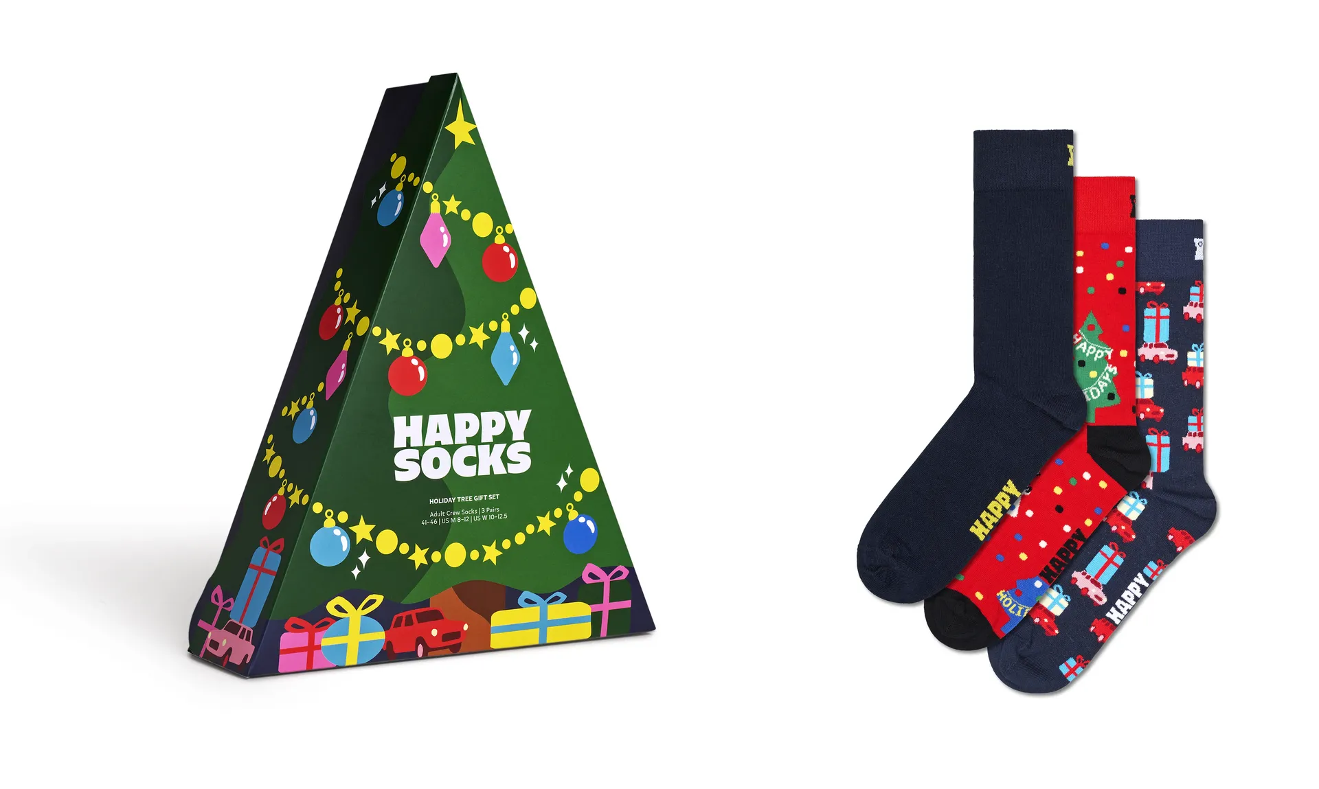 

Длинные носки Happy Socks (коробка, 3 шт.) с праздничными мотивами, синий