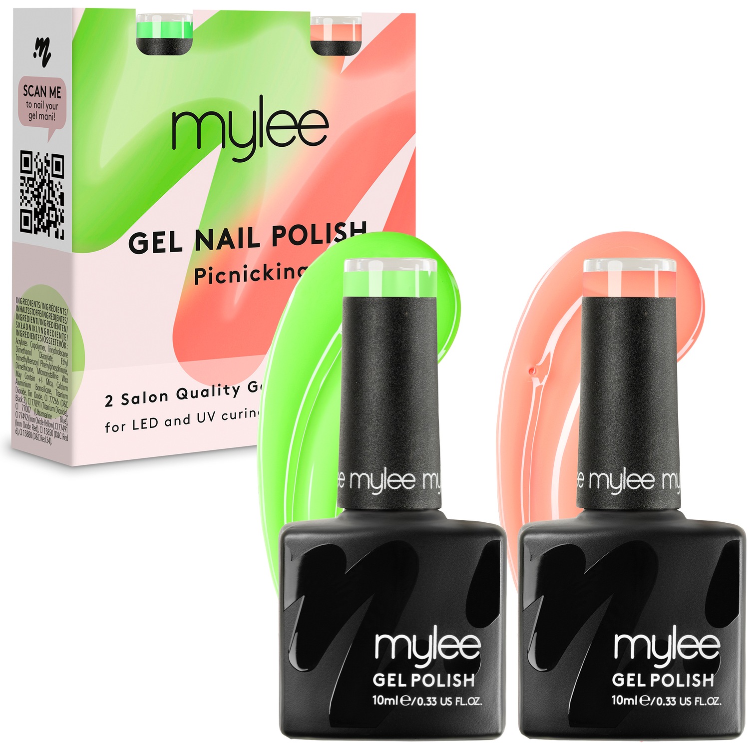 

Лак для ногтей gel nagellack picnicking duo Mylee, объем 20 мл