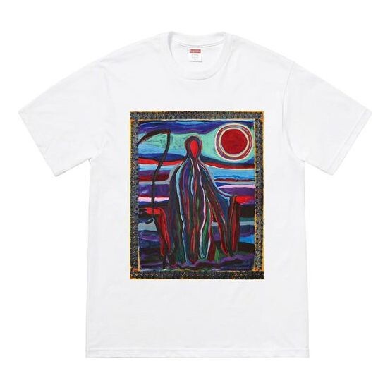 

Футболка ss19 reaper tee printing short sleeve white Supreme, белый