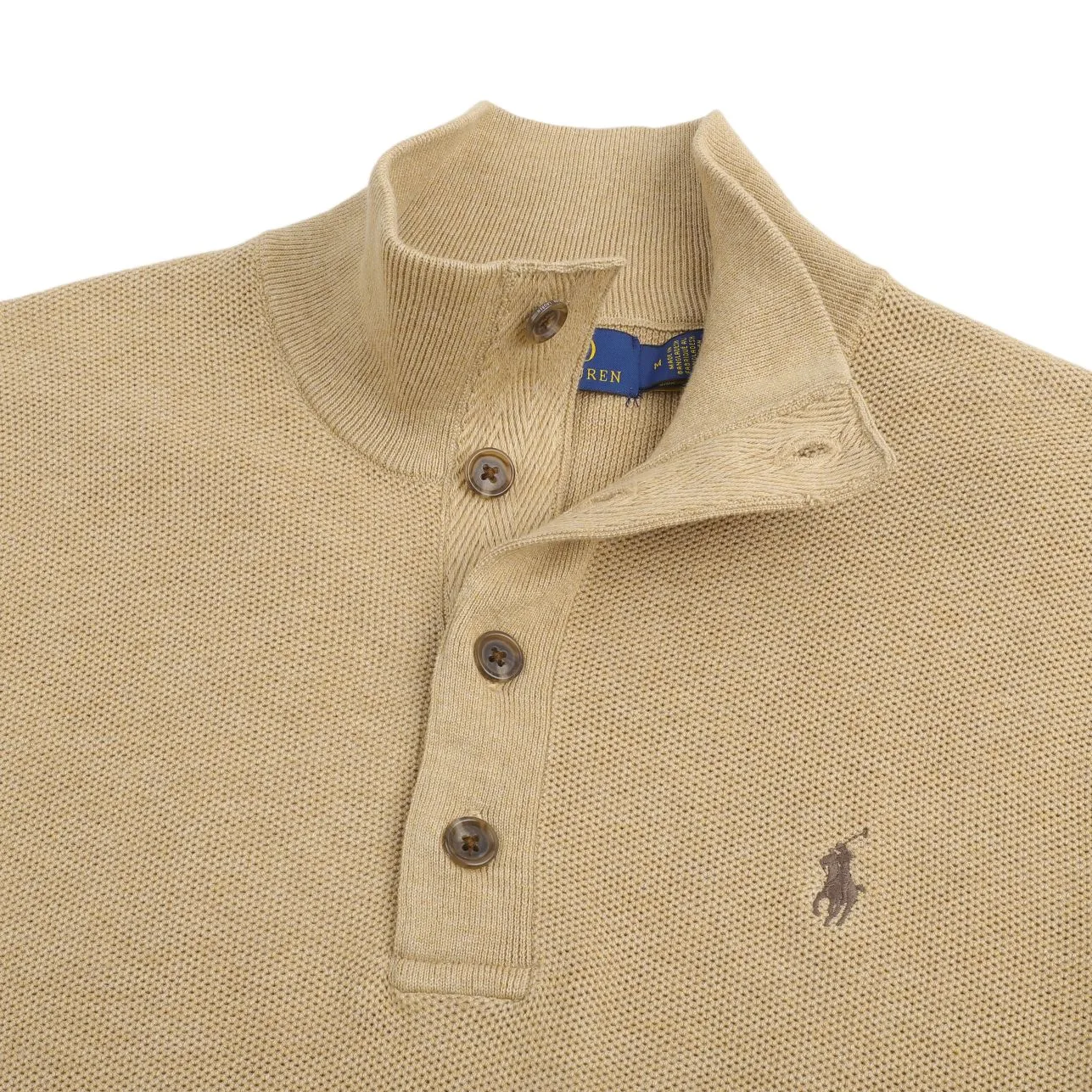 Трикотажный свитер мужской Polo Ralph Lauren, хаки — фото 4
